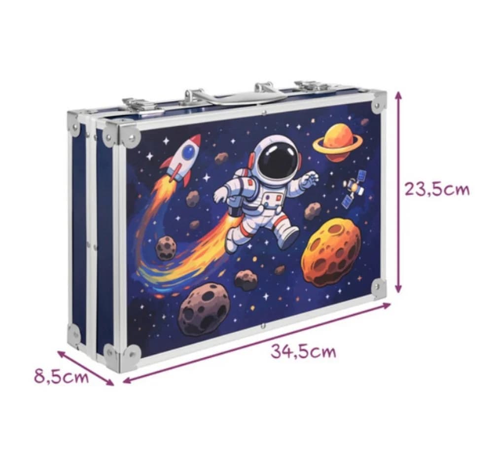 MAALEO Malkoffer Astronaut 145-teiliges Malset für Kinder
