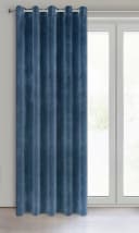 Eurofirany Samtvorhang VILLA Blau Blickdicht mit Ösen Bild 5