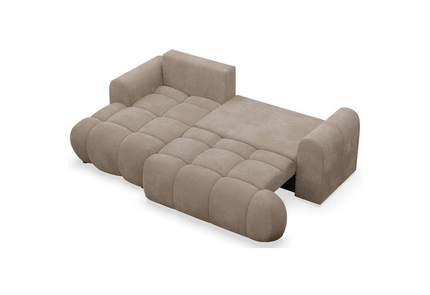 Selsey Ecksofa OMBO MINI mit Schlaffunktion & Bettkasten Dunkelbeige - Bild 3