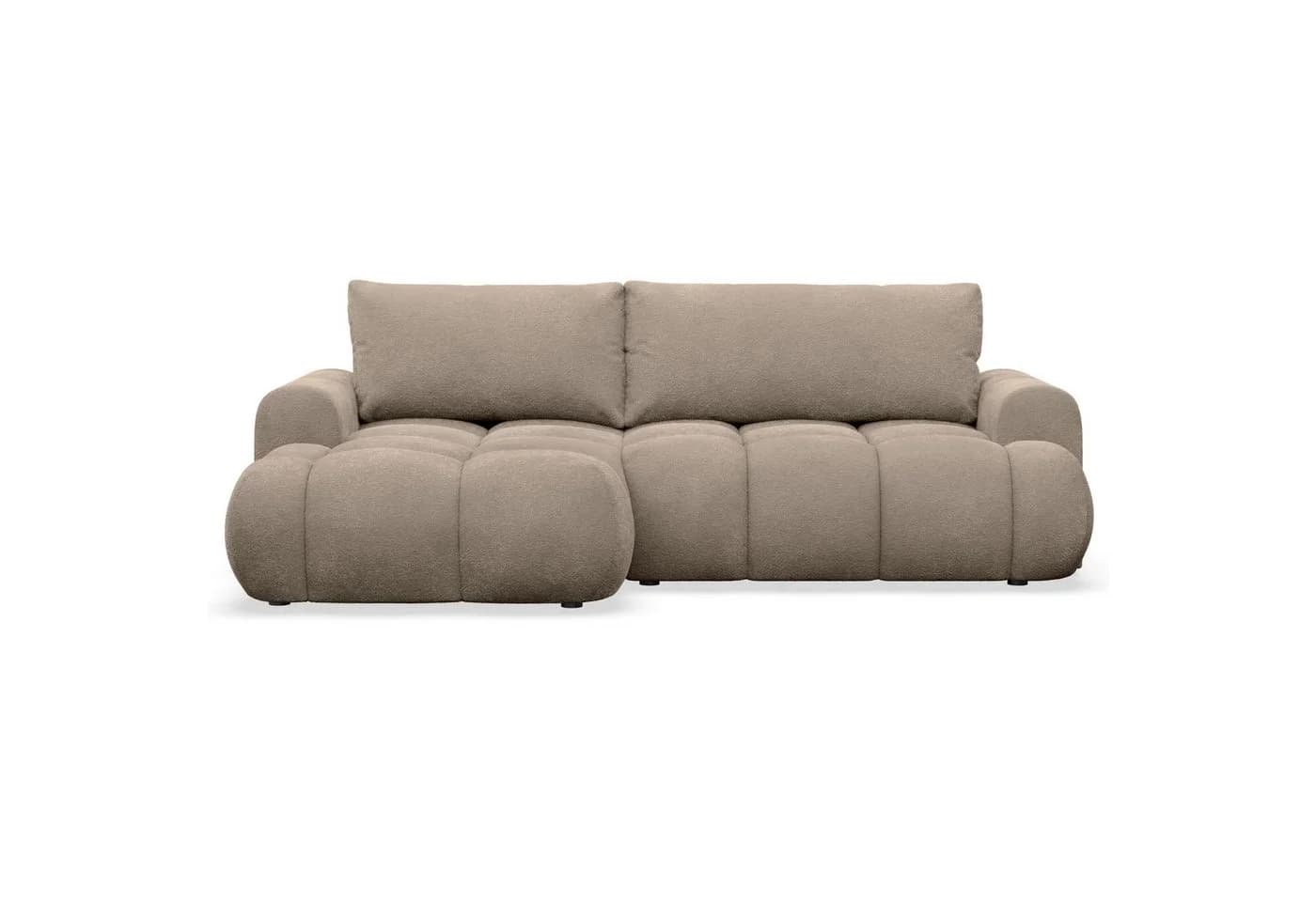 Selsey Ecksofa OMBO MINI mit Schlaffunktion & Bettkasten Dunkelbeige - Bild 5