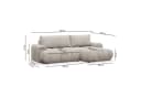 Selsey Ecksofa OMBO MINI mit Schlaffunktion & Bettkasten Plüsch Taupe Bild 4