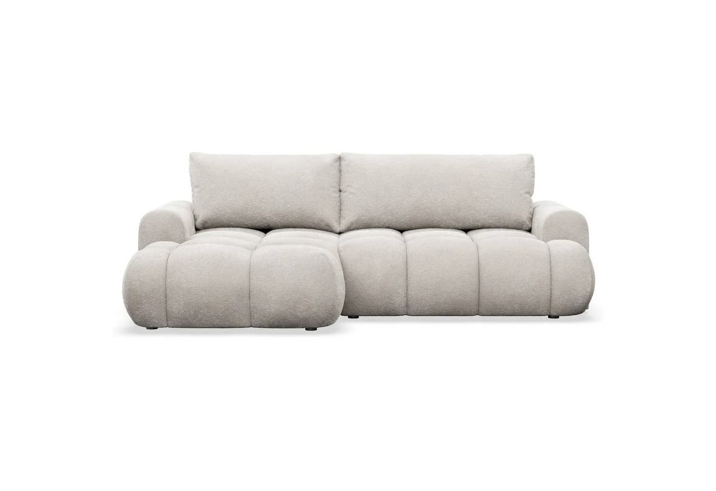 Selsey Ecksofa OMBO MINI mit Schlaffunktion & Bettkasten Plüsch Taupe - Bild 5
