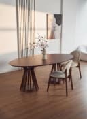 Selsey Esstisch Stenne Oval Nussbaum MDF mit Kautschukholzbeinen Bild 2