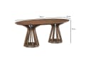 Selsey Esstisch Stenne Oval Nussbaum MDF mit Kautschukholzbeinen Bild 4