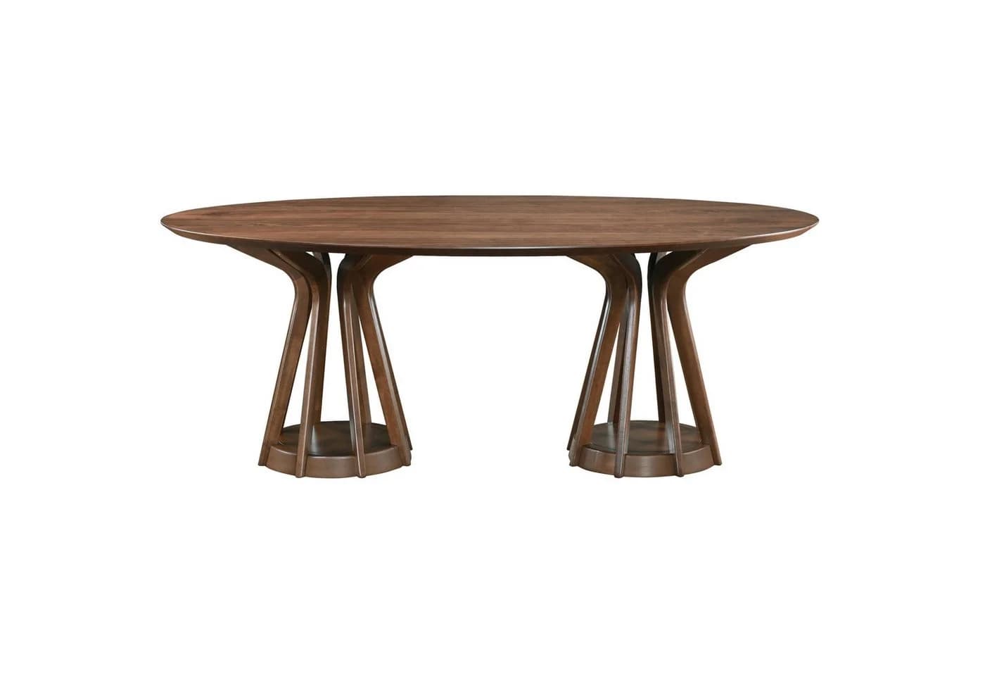 Selsey Esstisch Stenne Oval Nussbaum MDF mit Kautschukholzbeinen - Bild 5