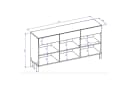 Selsey Sideboard TELIRE Schwarz 3 Türen 3 Schubladen Push-to-Open Lamellenfront Bild 5