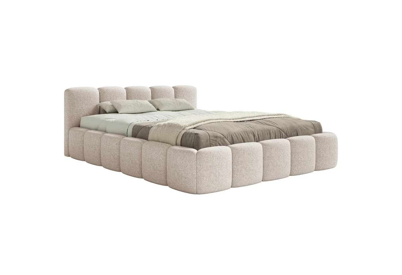 Selsey Polsterbett CLOUDY LOW mit Bettkasten, Bouclé Chenille Velours - Bild 3