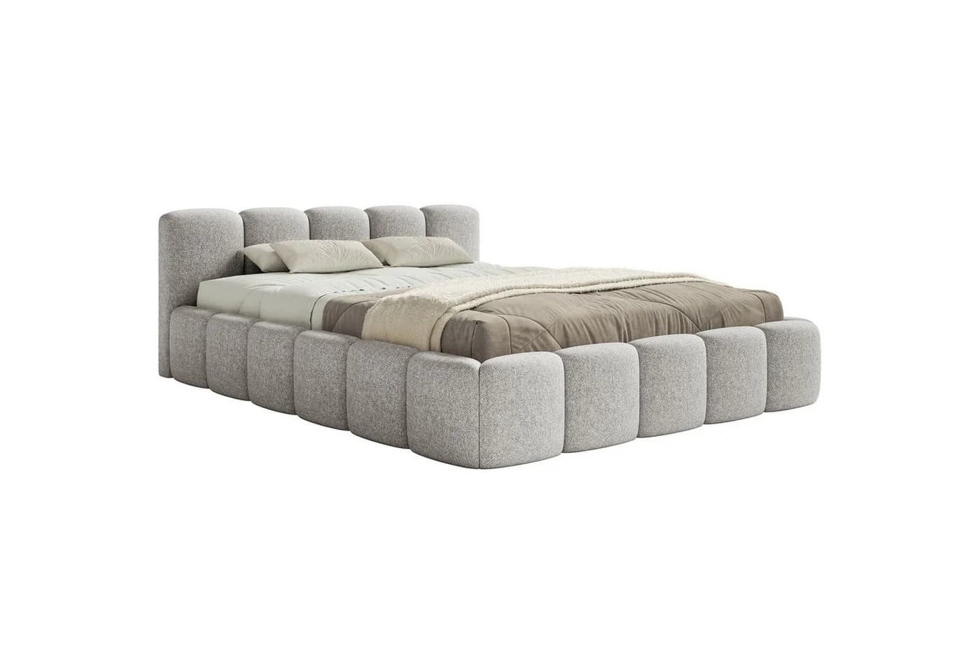Selsey Polsterbett CLOUDY LOW Bouclé, Chenille oder Velours, mit/ohne Bettkasten, 140–200 cm - Bild 3