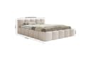Selsey Polsterbett CLOUDY LOW Bouclé, Chenille oder Velours, mit/ohne Bettkasten, 140–200 cm Bild 5