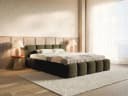 Selsey Polsterbett CLOUDY LOW Grün Bouclé Chenille Velours Bild 1