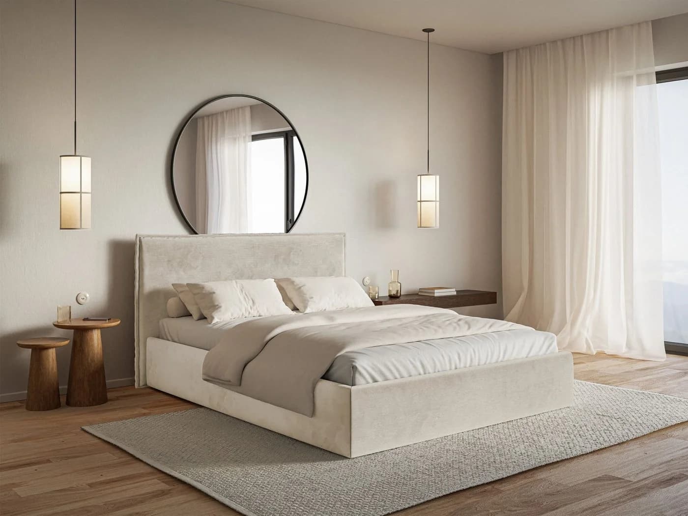 Selsey Polsterbett Softie Slim Chenille Samt 140-200 cm