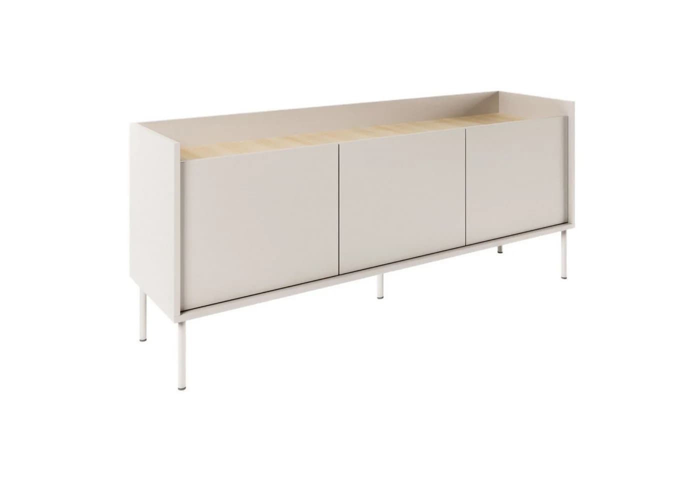 Selsey TV-Schrank TOVI Lowboard mit Stauraum und Metallfüßen, 140 cm breit - Bild 3