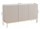 Selsey Sideboard LINEARIS Kaschmirgrau mit LED & goldenen Füßen Bild 5