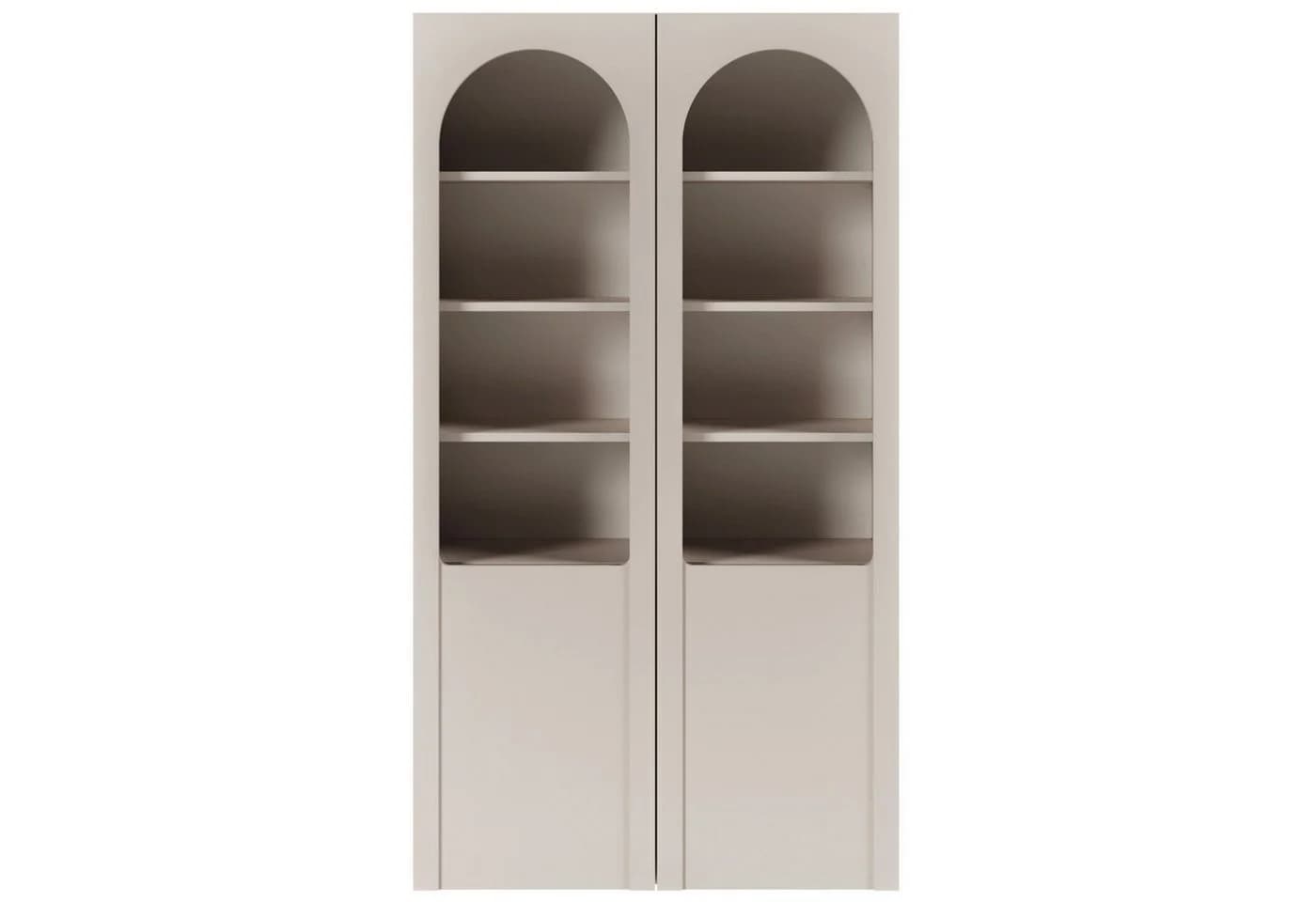 Selsey Standvitrine Arkadia Vitrine in Kaschmirgrau mit Glasfront & Tip-On-System - Bild 3