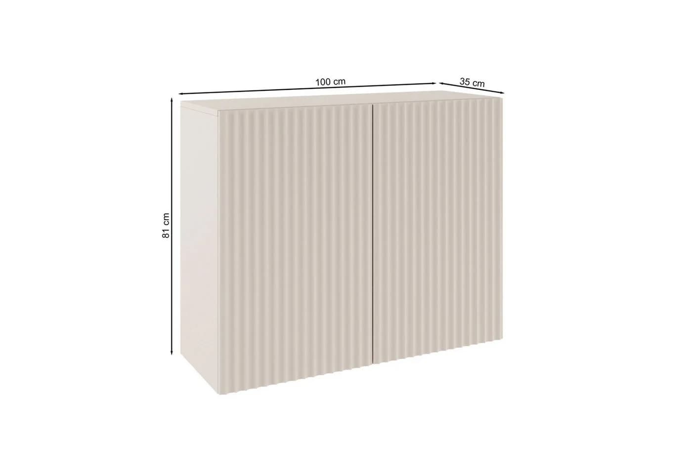 Selsey Sideboard Sunds Kaschmirbeige mit Lamellenfront Push-to-Open - Bild 5