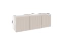 Selsey TV-Lowboard SUNDS 3-türig mit Lamellenfront Beige Bild 5