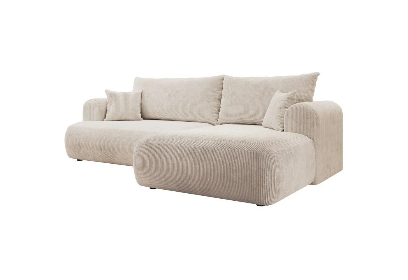 Selsey Ecksofa OVO CORD Hellbeige 4-Sitzer mit Bettkasten - Bild 2