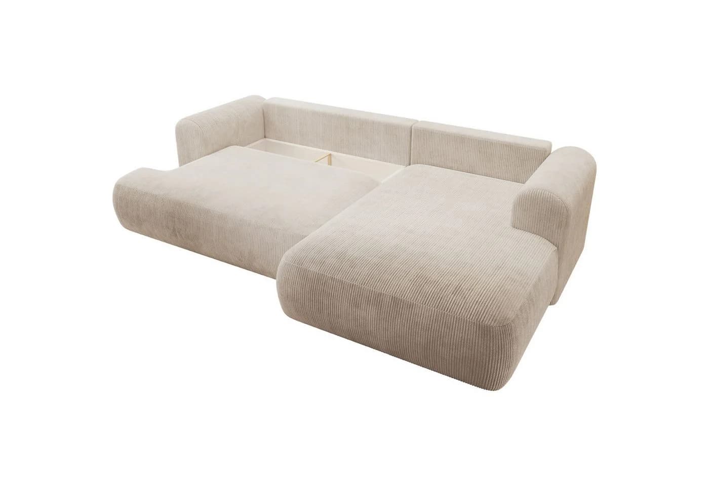 Selsey Ecksofa OVO CORD Hellbeige 4-Sitzer mit Bettkasten - Bild 3