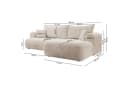Selsey Ecksofa OVO CORD Hellbeige 4-Sitzer mit Bettkasten Bild 4
