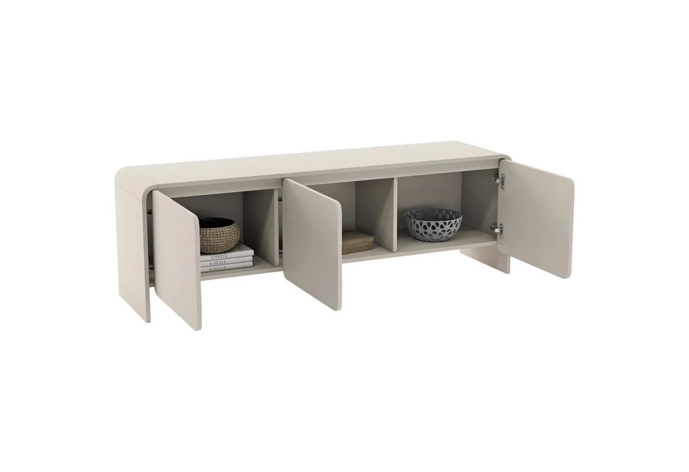 Selsey TV-Lowboard Lummo Kaschmirgrau 3 Soft-Close-Türen - Bild 4