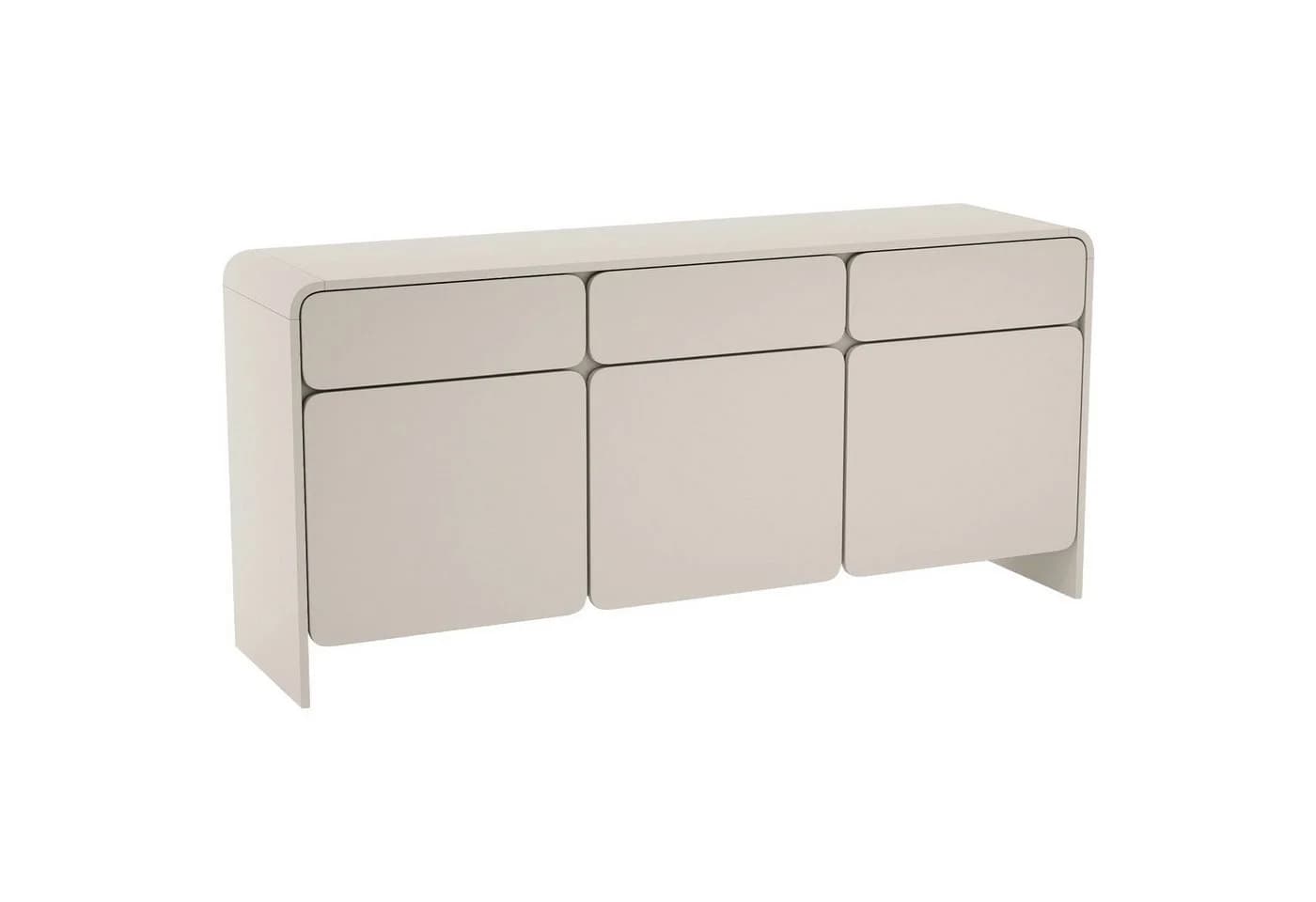 Selsey Sideboard LUMMO 3-türig mit 3 Schubladen Kaschmirgrau