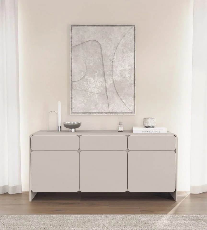 Selsey Sideboard LUMMO 3-türig mit 3 Schubladen Kaschmirgrau - Bild 2