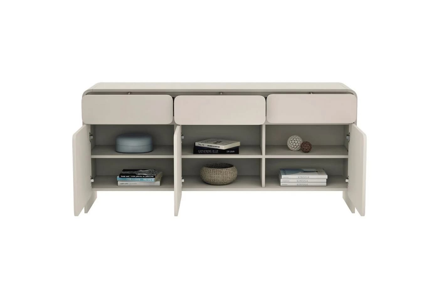 Selsey Sideboard LUMMO 3-türig mit 3 Schubladen Kaschmirgrau - Bild 4