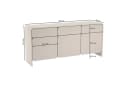 Selsey Sideboard LUMMO 3-türig mit 3 Schubladen Kaschmirgrau Bild 5