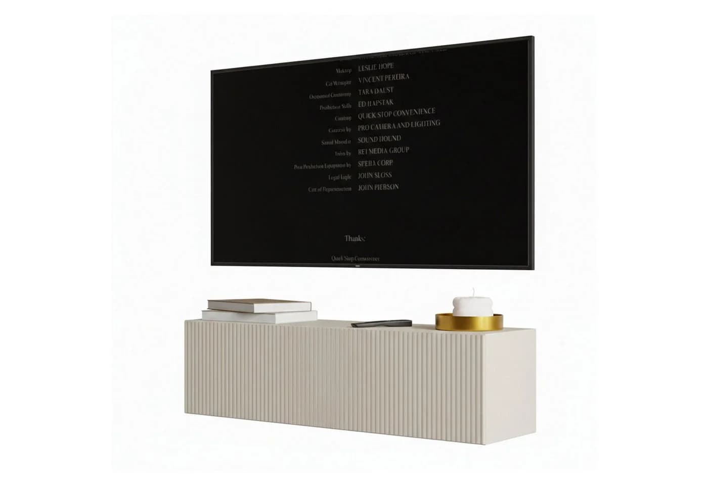 Selsey TV-Schrank VELDIO TV-Hängeboard mit Riffel-Optik, Schwebendes Design - Bild 2