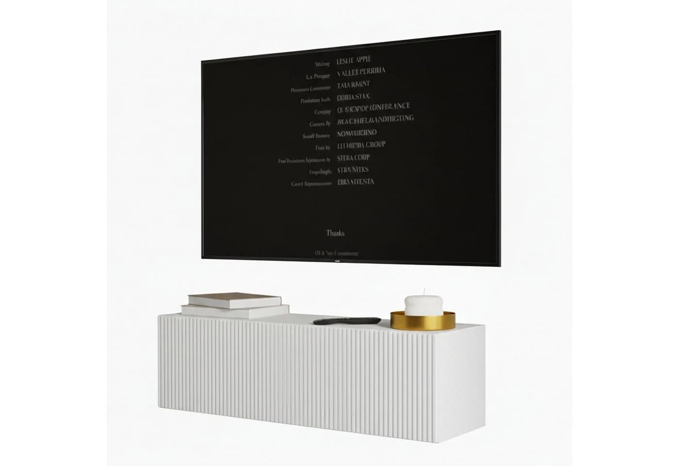 Selsey TV-Schrank VELDIO TV-Hängeboard mit Riffel-Optik, Schwebendes Design - Bild 2