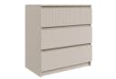 Selsey Kommode SANDIA Grau Geriffelte Front 3 Schubladen Bild 1