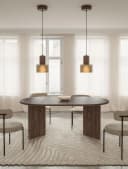 Selsey Esstisch OVO Ausziehtisch Rund Holzoptik Nussbaum Bild 2