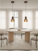 Selsey Esstisch OVO Ausziehtisch Rund Holzoptik Eiche Bild 2