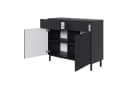 Selsey Sideboard VELDIO NEW Schwarz mit Rillenfront Bild 3