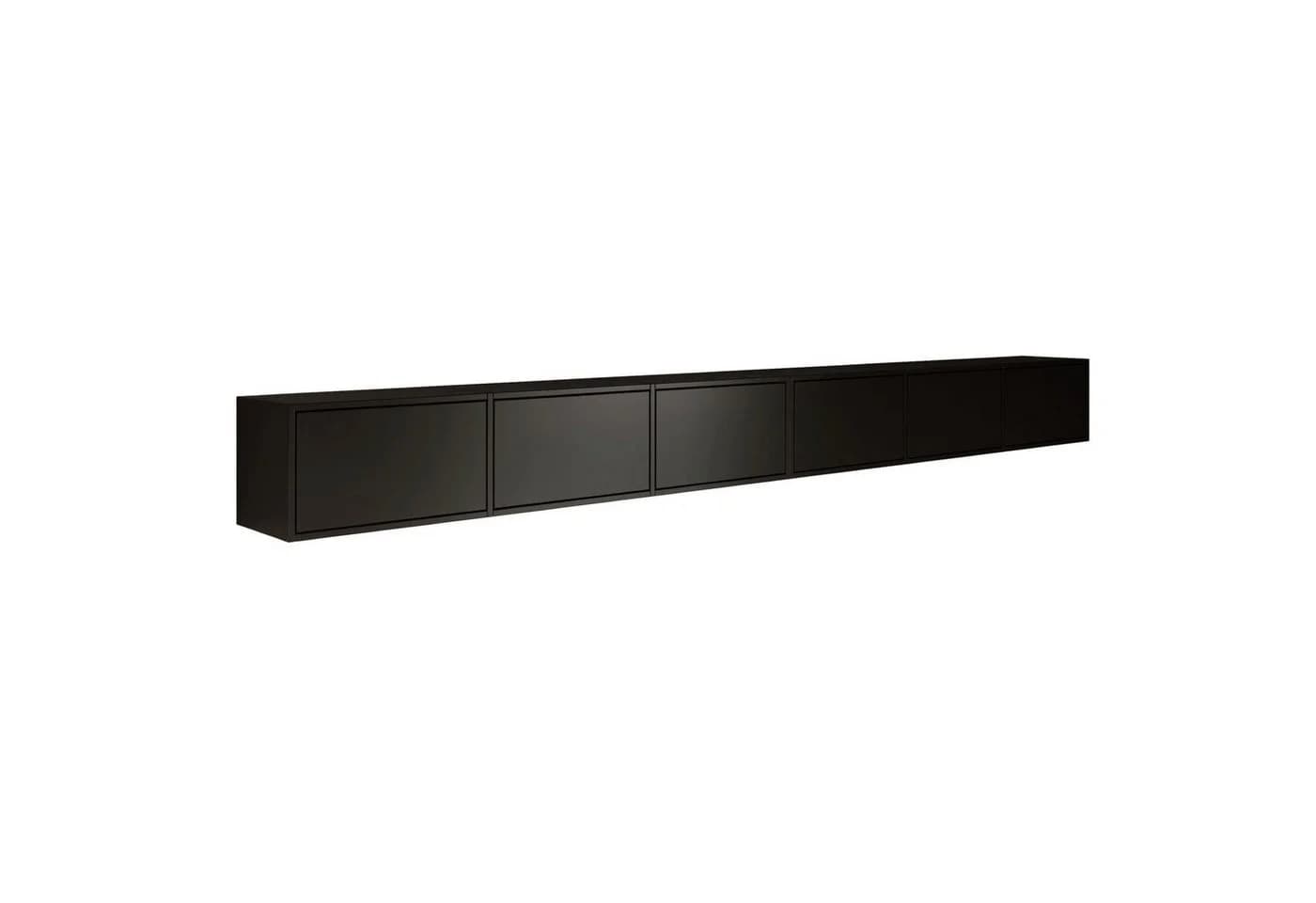 Selsey TV-Schrank FRAMME Hängeboard mit Klappen, Schwarz - Bild 3