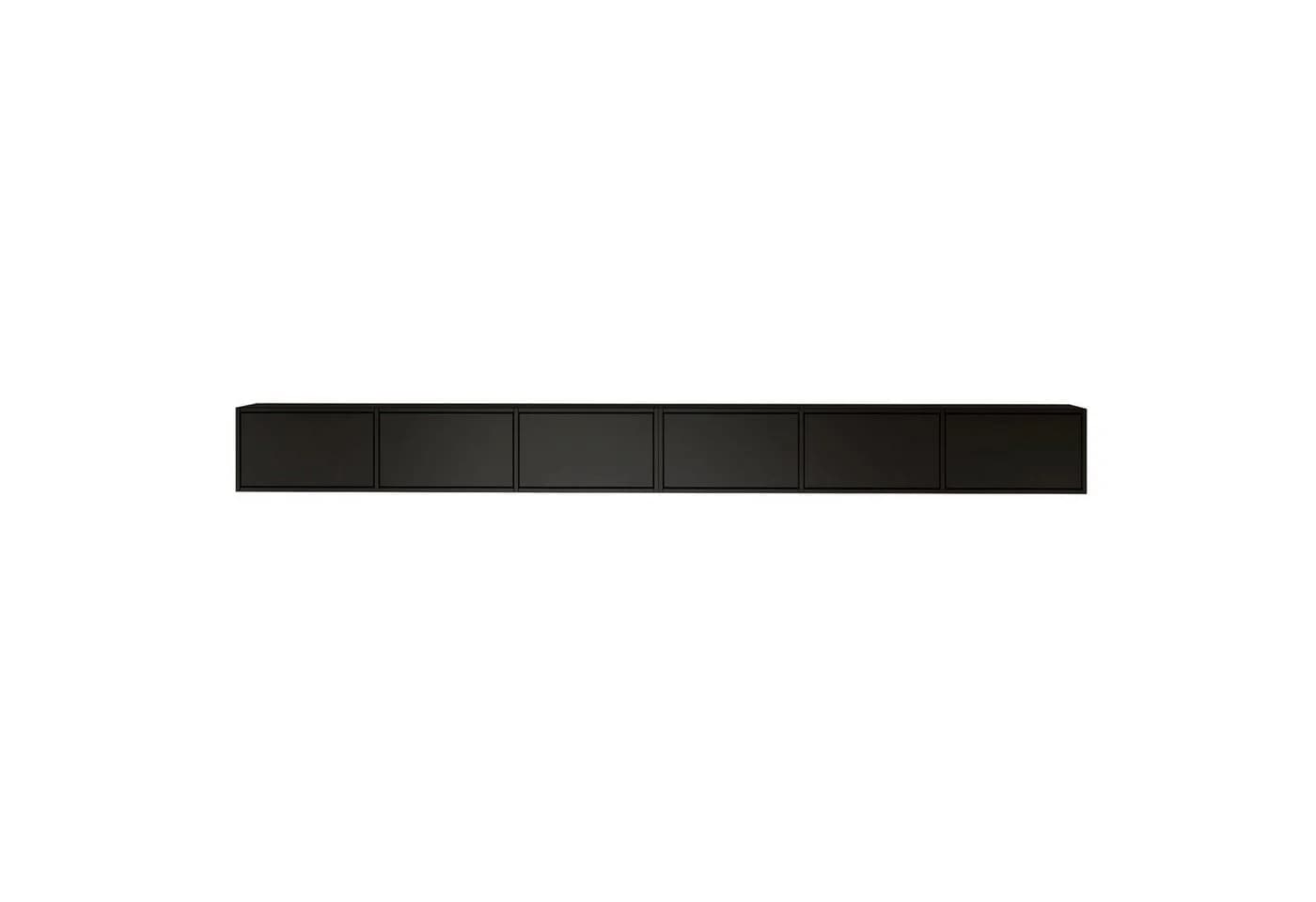 Selsey TV-Schrank FRAMME Hängeboard mit Klappen, Schwarz - Bild 5