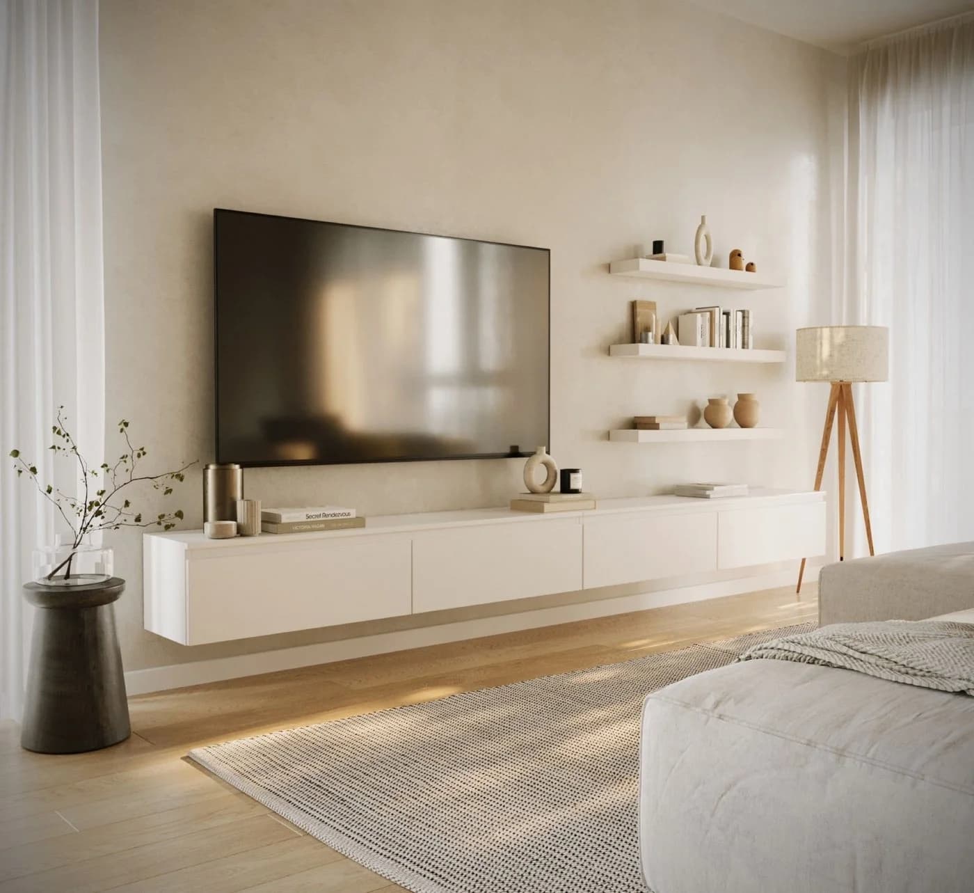 Selsey TV-Schrank BEMMI Hängendes TV-Board 300 cm