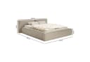 Selsey Polsterbett TILVES LOW Beige Bettkasten Gaslift Chenille Bild 5