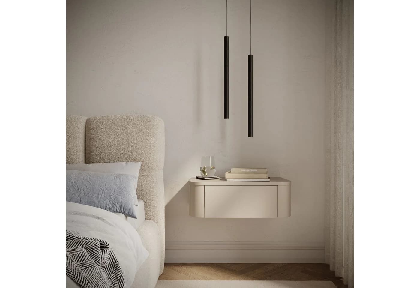 Selsey Nachttisch LUVIO 2er-Set Hängend Grifflos 59 cm - Bild 2