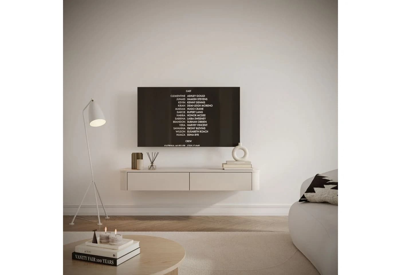 Selsey TV-Hängeboard Luvio Slim 175 cm Kaschmirgrau - Bild 2
