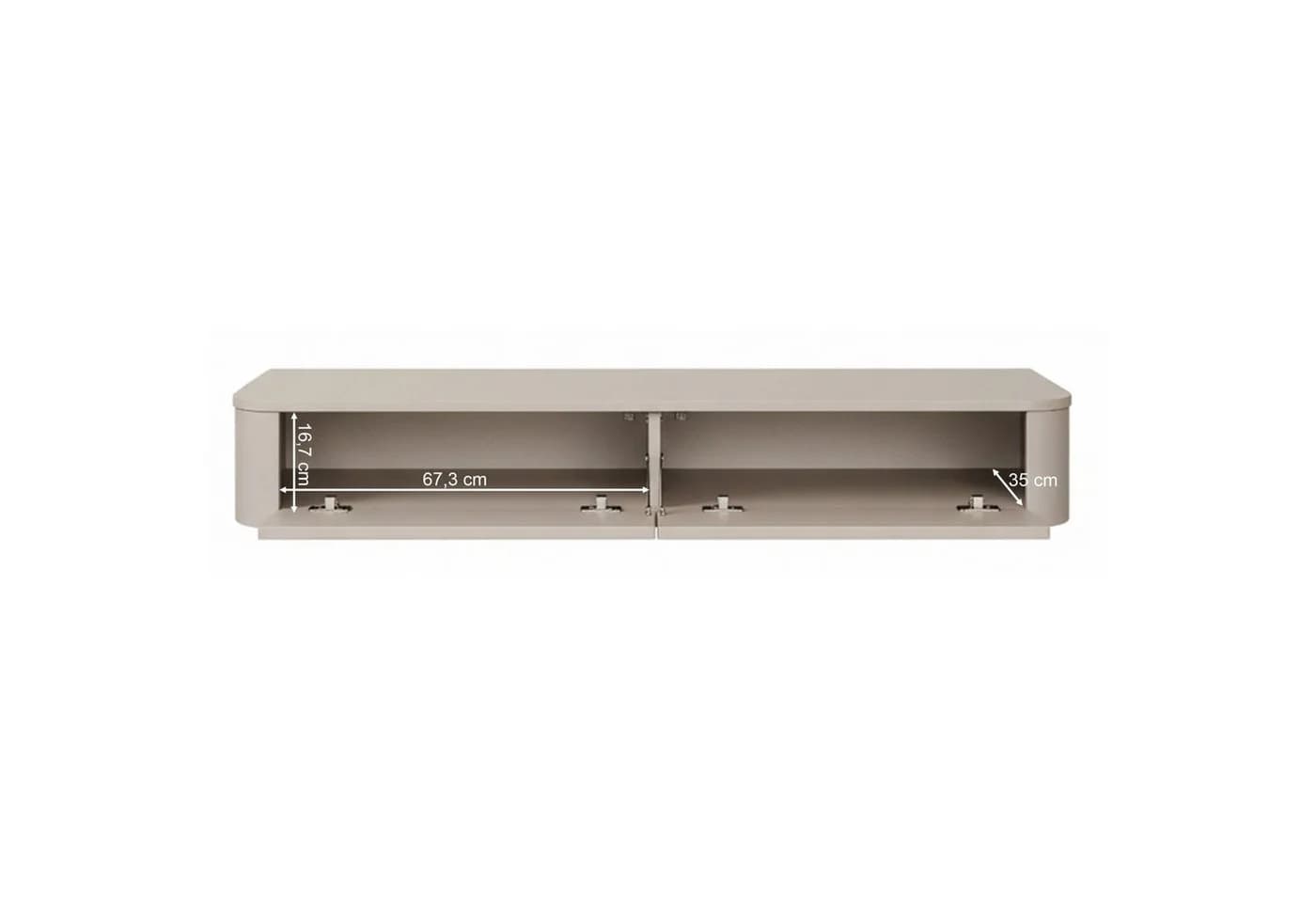 Selsey TV-Hängeboard Luvio Slim 175 cm Kaschmirgrau - Bild 4
