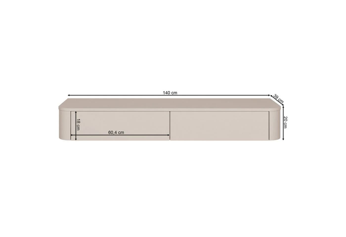 Selsey TV-Hängeboard Luvio Slim 175 cm Kaschmirgrau - Bild 5