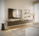 Selsey TV-Schrank BEMMI Hängendes TV-Board Braun Matt Bild 1