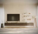 Selsey TV-Schrank BEMMI Hängendes TV-Board Braun Matt Bild 2