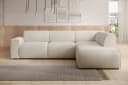 Selsey Ecksofa BOUVI L-Form mit Ottomane Rückenlehne Bouclé Creme Bild 2