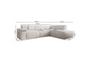 Selsey Ecksofa BOUVI L-Form mit Ottomane Rückenlehne Bouclé Creme Bild 3