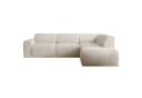 Selsey Ecksofa BOUVI L-Form mit Ottomane Rückenlehne Bouclé Creme Bild 4