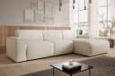 Selsey Ecksofa BOUVI mit Ottomanen Bouclé Beige Bild 1