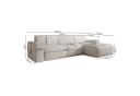 Selsey Ecksofa BOUVI mit Ottomanen Bouclé Beige Bild 3