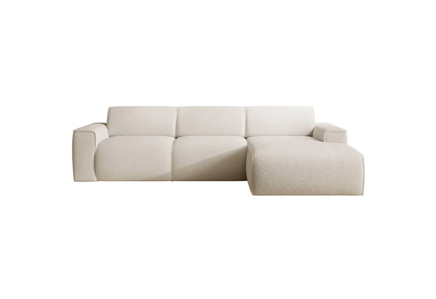 Selsey Ecksofa BOUVI mit Ottomanen Bouclé Beige - Bild 4